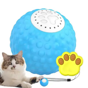 Интерактивный кошачий мяч, Упражнение для домашних животных, Звучащая игрушка, Перезаряжаемый Игрушечный мяч, Тихий котенок с дистанционным управлением, Звучащие Шарики, Игрушки для домашних животных