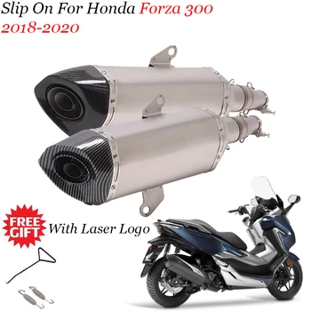 Слипоны Для Honda Forza 300 Forza300 2018-2020 Мотоциклетная Выхлопная Система Escape Moto System Модифицирует Среднюю Соединительную Трубу 51 мм Глушитель