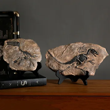 Креативное украшение из ископаемого Динозавра из смолы Ретро Статуя Животного Миниатюрное Украшение для гостиной В помещении Сувенир Подарок для дома