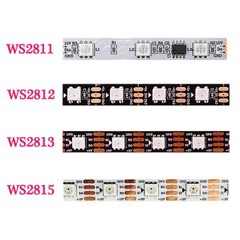 WS2812B WS2811 WS2815 WS2813 RGB Светодиодная лента с индивидуальным адресом 30/60/144 пикселей/светодиодов/М Лента световая IP30/IP65/IP67 DC5V-DC12V