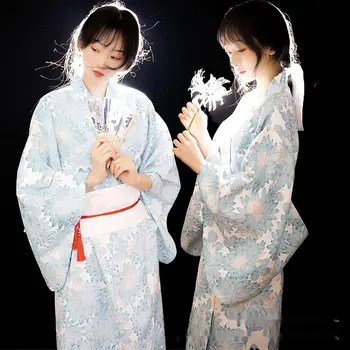 Кимоно Божественной девушки, женский костюм для фотосъемки, традиционное платье, улучшенное платье, японское кимоно с камелией