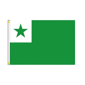 Флаг эсперанто размером 90x150 см для украшения