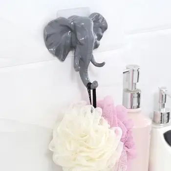 Креативный Крючок в виде головы Слона Вешалка для одежды Вешалка для кухонных полотенец 3D Хобот Слона в форме животного Многофункциональный Гвоздь