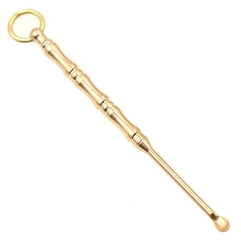 Золотой цвет Совок для курения Earpick Брелок для ключей Брелок для ключей подвеска Лопатка для Порошка