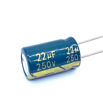 200шт 300шт/лот Высокочастотный низкоомный алюминиевый электролитический конденсатор 250V 22uF размер 10*17 22uF 20%