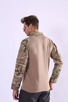 Боевая мужская рубашка, тренировочная военная форма для рыбалки, тактические армейские рубашки с длинным рукавом для мужчин, спортивная одежда
