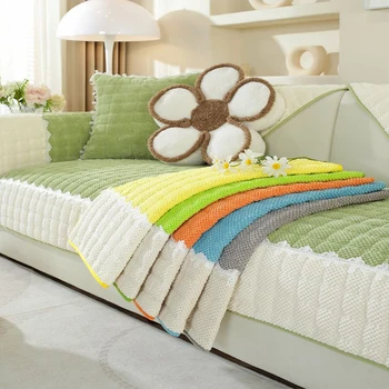 Новая вельветовая диванная подушка с универсальным нескользящим чехлом для дивана