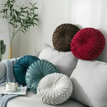 Ins Скандинавская тыквенная подушка круглая подушка для сидения поясная подушка для гостиной диван-кровать и завтрак раскладное колесо подушка-футон