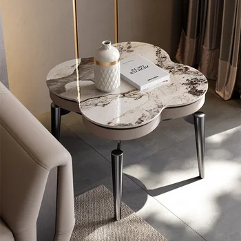 Роскошный приставной столик для гостиной, металлический, в скандинавском стиле, простые журнальные столики, современный дизайн, Мраморная мебель Mesa De Centro De Sala