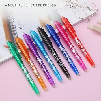 Многоцветная стираемая гелевая ручка 0,5 мм Кавайные ручки Студенческие письменные инструменты для творчества и рисования Офисные школьные принадлежности Канцелярские принадлежности