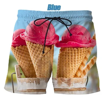 Летние шорты с 3D печатью Мужские пляжные шорты Повседневные крутые шорты с принтом