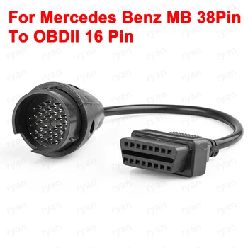 2023 Высокое Качество Для Benz 38Pin- 16Pin-14Pin OBD2 Диагностический Адаптер OBD Для Mercedes 38-контактный Соединительный Кабель
