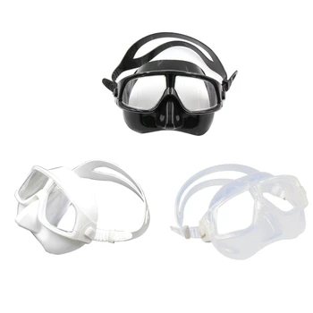 Маска для подводного плавания с широким обзором, защита от запотевания, маска для дайвинга из закаленного стекла, практичная маска для подводного плавания с регулируемым ремешком для взрослых