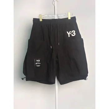 y-3 новые брюки-карго, дышащие, с объемным большим карманом, летние мужские хлопковые прямые пятиточечные шорты y3