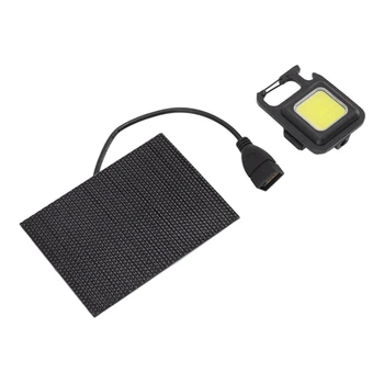 Светодиодная солнечная лампа мощностью 5 Вт, зарядное устройство, аварийное освещение на солнечной панели для кемпинга на открытом воздухе, лампа для ремонта автомобилей