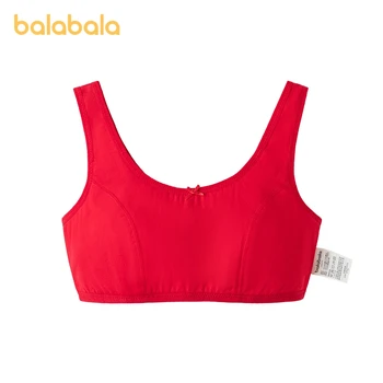 Нижнее белье Balabala для маленьких девочек, жилет для периода развития, защищающий от ударов и воздействия, красный бюстгальтер