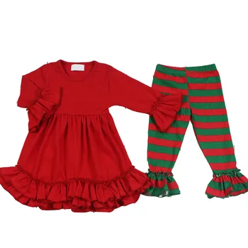 Детская модная юбка с длинными рукавами и брюки в полоску, костюм для девочек, одежда из бутика