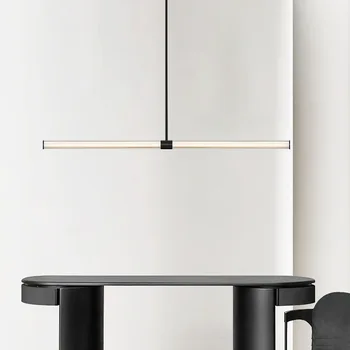 Итальянский минимализм Современная Минималистичная Ресторанная люстра Барная стойка Креативное стекло в скандинавском стиле, Высококлассный дизайн, длинная лампа
