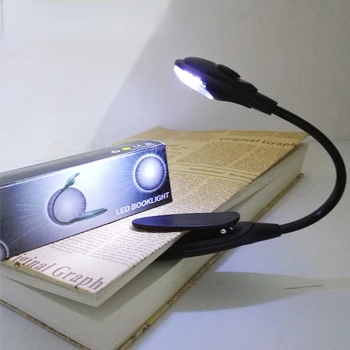 Новое поступление Светодиодной книжной лампы Mini Clip on Bendable Travel Bedroom Clamp, Лампа для чтения в общежитии, Подарок Оптом