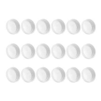 18 Упаковок Пластиковых Обычных Крышек Для Банок С Горлышком Для Ball, Kerr И Многого Другого - Пищевые Белые Пластиковые Крышки Для Хранения