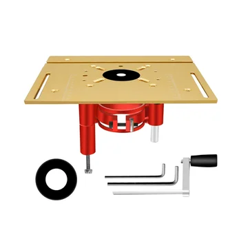 Алюминиевый стол для фрезерования, вставная пластина, набор подъемников для прецизионного фрезерования - Подъемное основание для фрезерования из дерева для рабочих столов, инструмент-золото