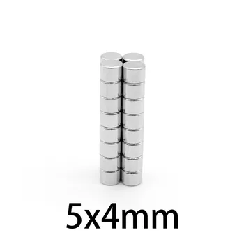 100 шт 5x4 мм Постоянный неодимовый магнит N35 с сильным магнитом Круглые магниты 5 ммx4 мм Неодимовый магнит диаметром 5 * 4 мм