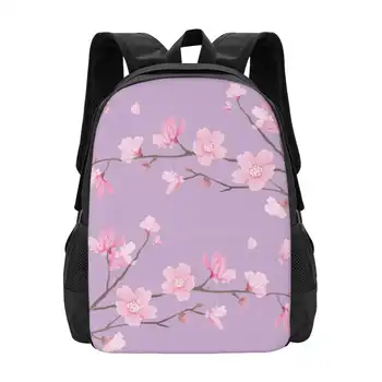 Цветок вишни-Пастельно-фиолетовый, Горячая распродажа, Рюкзак, Модные сумки, Вишневое дерево, Японская вишня, Сакура