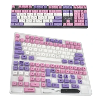 Набор Клавишных Колпачков ZDA для Механической Клавиатуры 134 Клавиши DyeSub PBT Pink Keycap Personality DIY Key Cap Dropship