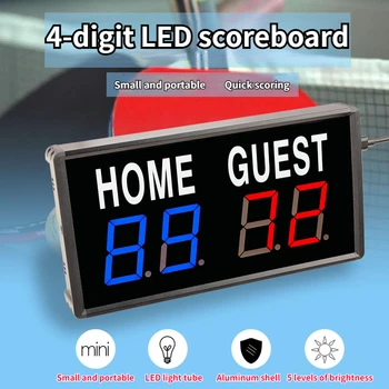 Портативное электронное табло для игры в баскетбол, настольный теннис, бильярд, Дистанционная цифровая запись, светодиодное мини-электронное табло