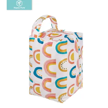 Тканевые сумки Happyflute Для новорожденных, Водонепроницаемые Сумки для подгузников, Моющиеся и многоразовые Влажные сумки, Подходят для подгузников 5-10 шт.