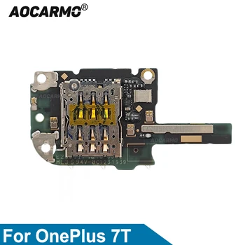 Держатель лотка для чтения SIM-карт Aocarmo, разъем с микрофонной платой для запасных частей OnePlus 7T 1 + 7T