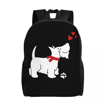Рюкзаки Scottish Terrier Love для мужчин и женщин, водонепроницаемая школьная сумка для собак, сумка для книг, рюкзак большой емкости