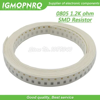 300шт 0805 SMD Резистор 1.2K Ом Чип-резистор 1/8 Вт 1.2K 1K2 Ом 0805-1.2K