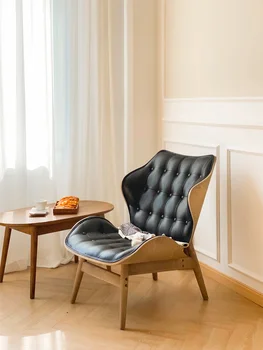 Xl Кресло для отдыха из массива дерева Домашнее Кресло для гостевой спальни с односпальным диваном Легкое Роскошное кресло Mammoth