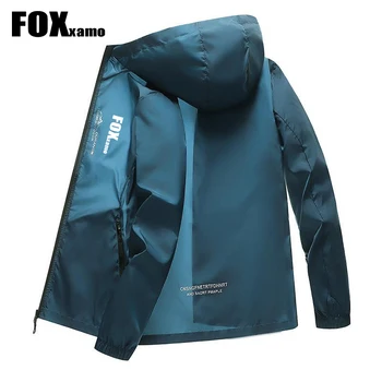 Новая солнцезащитная одежда Foxxamo, Летняя мужская велосипедная куртка с капюшоном, пара дышащей быстросохнущей одежды для рыбалки