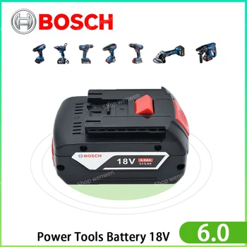 Литиевая батарея Bosch 18 В, 6,0 АЧ, оригинальная аккумуляторная батарея для инструментов, подходящая для Bosch BAT609 BAT609G BAT618 BAT618G
