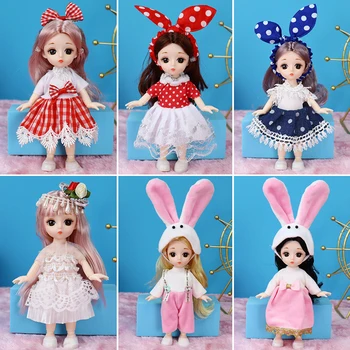Одежда для кукол 16-17 см, высококлассное платье с юбкой, костюм, лучшие подарки для детей, аксессуары для кукол своими руками, игрушки