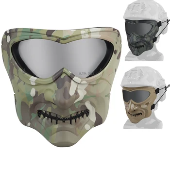 Тактическая маска для страйкбола, военной игры, пейнтбола, дышащего защитного экрана для охоты, тренировок по стрельбе, косплея, спортивных защитных масок