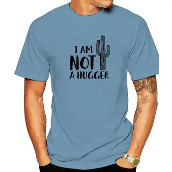 Женская футболка с принтом Cactus I Am Not A Hugger, Женская футболка с коротким рукавом, Женские Топы, Одежда, Графическая футболка