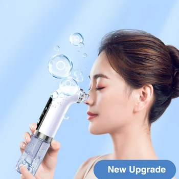 Пылесос для удаления угрей, Электрический косметический инструмент с мелкими пузырьками, USB-аккумуляторная головка для удаления волос, косметический уход за кожей