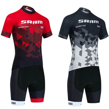 2024 Тур Велоспорт Джерси Модная Команда SRAM Велосипед Футболка Шорты Комплект Мужчины Женщины Ropa Ciclismo Быстросохнущая Велосипедная Джерси Одежда