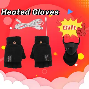 Зимние перчатки с подогревом, Мотоциклетные велосипедные перчатки, Лыжные перчатки с электрическим подогревом, лыжные перчатки с регулируемой температурой, мужские перчатки для шоферов