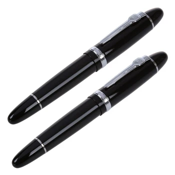 Перьевая ручка толщиной 2x159 М с черным и серебристым пером для подарков и украшений США