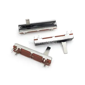 Комплект из 2 предметов SC3021N Одинарный 45 мм скользящий потенциометр B10K Микшерный фейдер Прямой слайд 3-контактный Длина ручки 15 мм