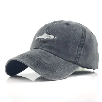 Бейсболки Мужская кепка Shark Snapback Бейсболка с вышивкой в стиле хип-хоп, изогнутая кепка с ремешком, грустная шляпа, летняя кепка-рыбка от солнца, кепка