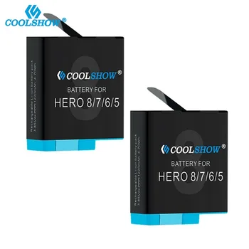 Coolshow Для Gopro Hero 8 Черный Аккумулятор 1220 мАч для Gopro Hero 5, Gopro Hero 6, Gopro Hero 7, Батареи, Аксессуары Для Экшн-Камеры