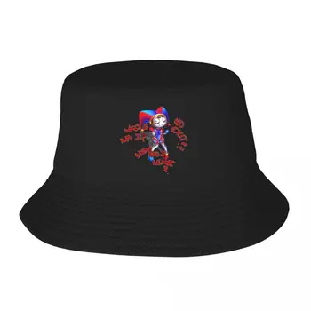 Унисекс-шляпы-ведерки The Amazing Digital Circus Pomni Летние головные уборы для пляжного отдыха, рыболовная кепка из аниме-мультфильма Ispoti Hat