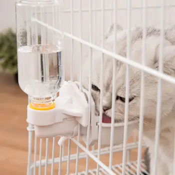 Подвесная поилка для кроликов, Прочная пластиковая Клетка для кошек, Поилка для собак, питьевой фонтанчик для хомяков