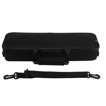 Нейлоновая мягкая сумка-флейта, чехол для переноски, плечевой ремень 39x7x11 см, черный