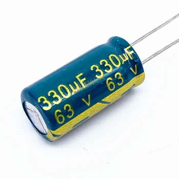 20 шт./лот высокочастотный низкоомный алюминиевый электролитический конденсатор 63 В 330 МКФ размером 10*20 330 МКФ 20%